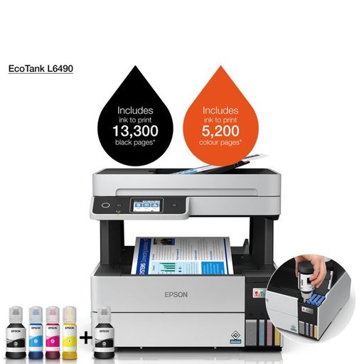 Epson Ecotank L6490 Imprimante Multifonction À Réservoirs Rechargeables (c11cj88404) thumbnail 1