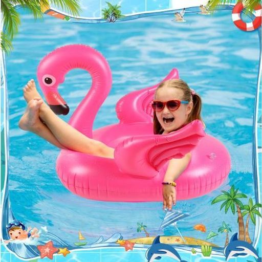 Flotteur De Piscine Gonflable Pour Enfants, Bouée Flamant Rose De Natation thumbnail 4