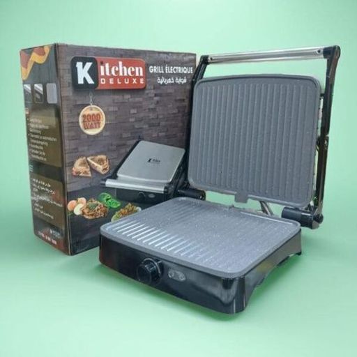 Grill Panini 2000w – Ouverture 180° – Revêtement Antiadhésif thumbnail 1