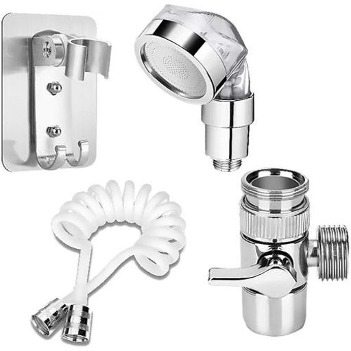 Pommeau De Douche À Haute Pression Avec Tuyau Flexible, 3 Vitesses thumbnail 2