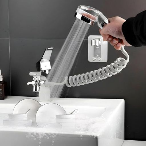 Pommeau De Douche À Haute Pression Avec Tuyau Flexible, 3 Vitesses thumbnail 4