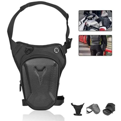 Sac De Jambe Tactique Pour Moto, Sac De Cuisse Imperméable Pour Hommes Et Femmes, Idéal Pour Cyclisme Et Sport En Extérieur thumbnail 1