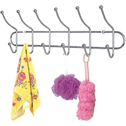 12 Crochets Mural, Organiseur En Acier Inoxydable Pour Vêtements Et Accessoires thumbnail 1