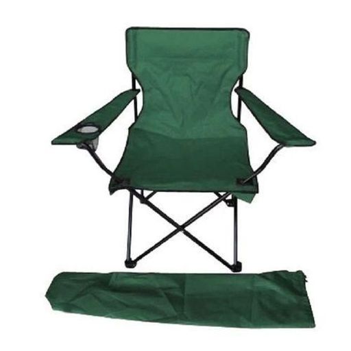 Chaise Portable Et Pliante Avec Porte-gobelet, Léger Pour Camping, Pêche, Plage Et Et Pique-nique, Vert thumbnail 3