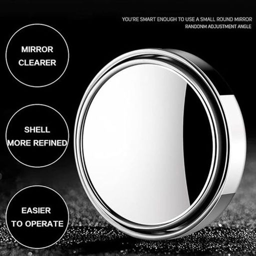 2pcs Miroir Rétroviseur Réglable Pour Voiture, Miroir Convexe Grand Angle 360° thumbnail 2
