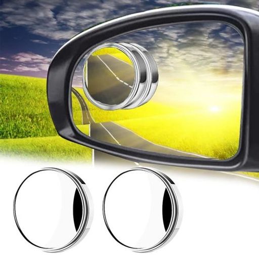 2pcs Miroir Rétroviseur Réglable Pour Voiture, Miroir Convexe Grand Angle 360° thumbnail 1