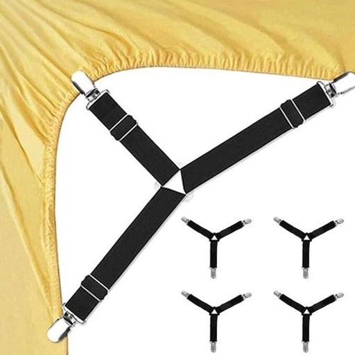 Lot De 4 Sangles Élastiques Pour Draps, Fixation Solide Et Réglable Sous Le Matelas thumbnail 2
