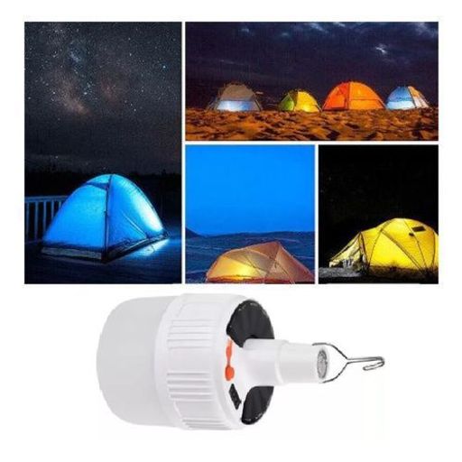 Lampe Solaire Led Avec Câble Usb, Ampoule Pour Camping Rechargeable thumbnail 2