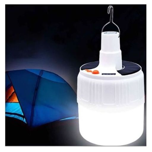 Lampe Solaire Led Avec Câble Usb, Ampoule Pour Camping Rechargeable thumbnail 1