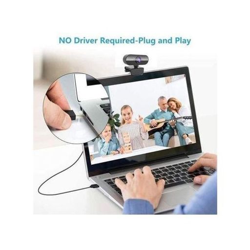 Webcam Hd 1080p Avec Microphone Et Rotation À 360°, Caméra Usb Pour Vidéoconférences Et Streaming thumbnail 4