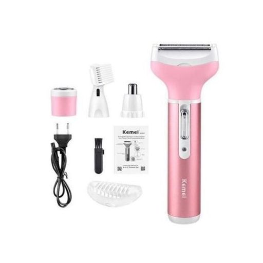 Kemei Rasoir Électrique Multifonction 4 En 1, Rechargeable Pour Nez, Oreilles, Corps Et Visage Femmes thumbnail 1