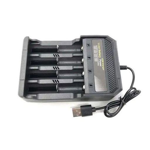Chargeur De Batterie Li-ion Usb, 4 Emplacements – Universel 3.7v / 4.2v – Charge Rapide 2a thumbnail 2