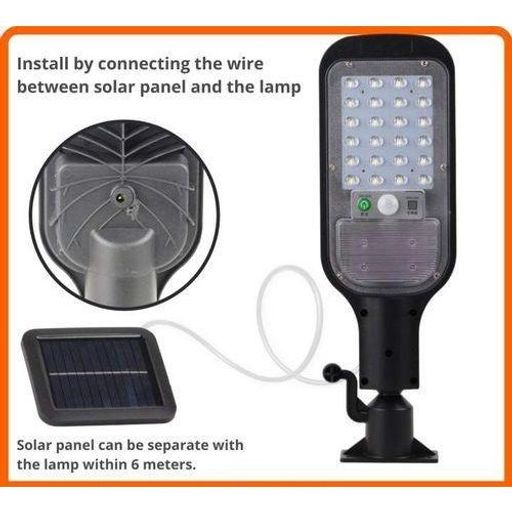 Projecteur Solaire Led Extérieur Avec Détecteur De Mouvement Et Télécommande, Luminaire Extérieur Intelligent Pour Jardin thumbnail 1