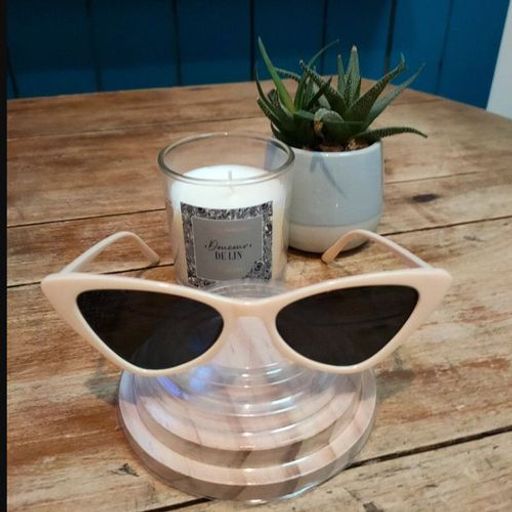 Pack De 3 Lunettes De Soleil Œil De Chat , Noir, Blanc Cassé Et Marron Transparent thumbnail 2