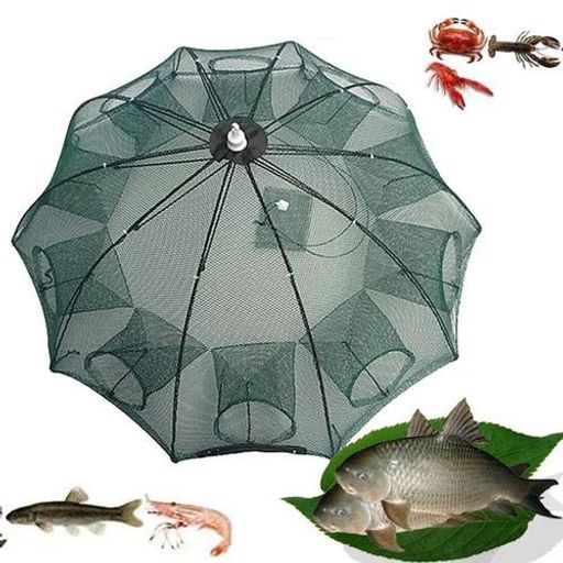 Filet De Pêche Automatique Pliable Pour Poissons, Crevettes, Ménès, Crabe, Maille thumbnail 4