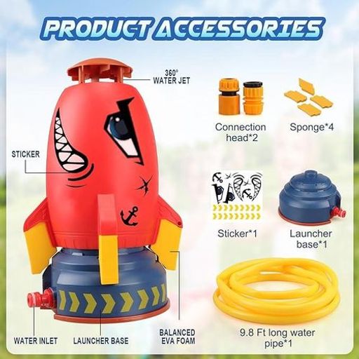 Jouet Arrosage Fusée D'eau - Lance-roquettes Extérieur Pour Enfants thumbnail 3