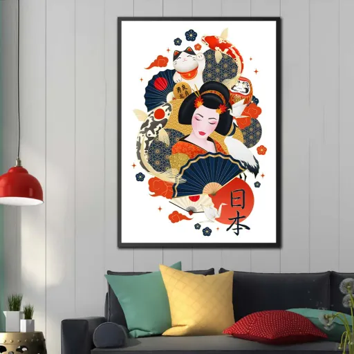 Tableau Kakemono Geisha – Voyage Artistique thumbnail 3