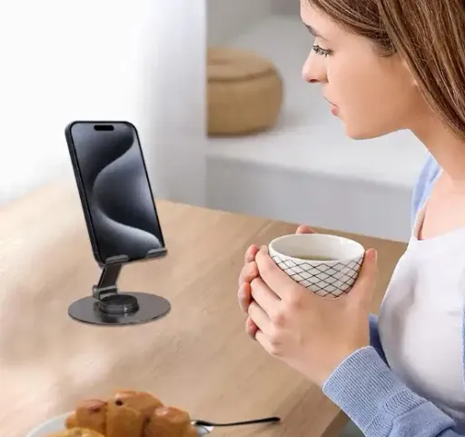 Support Téléphone – Stable, Ajustable Et Pratique Et Rotatif 360° thumbnail 2