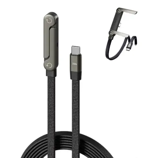 Câble De Charge Rapide 240w Pliable Avec Support – Ultra Résistant thumbnail 2