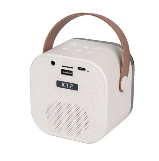 Enceinte Karaoké Mini Bluetooth Avec 2 Microphones – Voix Changeante & Lumières Led Hifi thumbnail 3