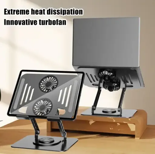 Support Réglable En Acier Carbone Pour Ordinateur Portable & Ipad – Ergonomique Avec Refroidissement (multicouleur Aléatoire) thumbnail 3