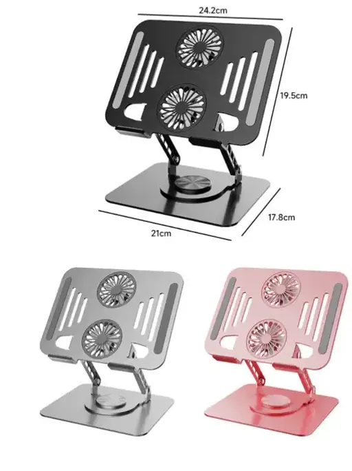 Support Réglable En Acier Carbone Pour Ordinateur Portable & Ipad – Ergonomique Avec Refroidissement (multicouleur Aléatoire) thumbnail 2