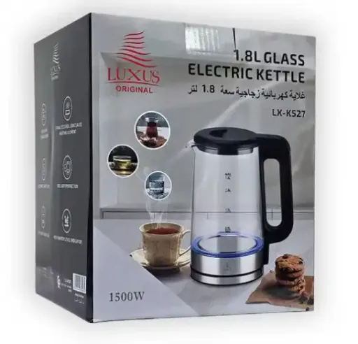 Bouilloire Électrique En Verre – 1,8 L – 1500w  thumbnail 2