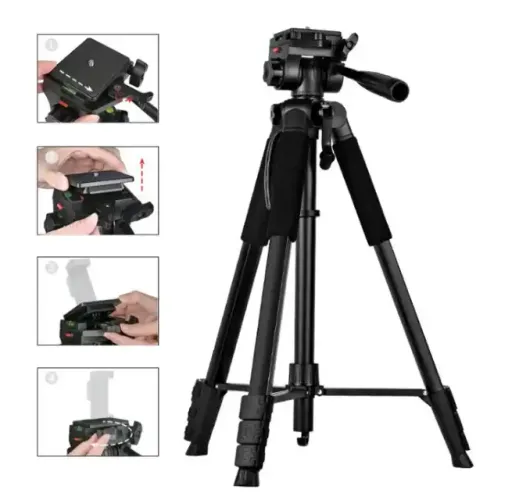 Trépied Photo/vidéo F-360t – Support Réglable Et Stable Pour Appareil Photo & Smartphone thumbnail 3