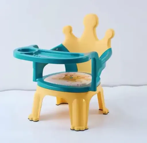 Chaise Bébé Multifonction Avec Plateau – Design Couronne thumbnail 2