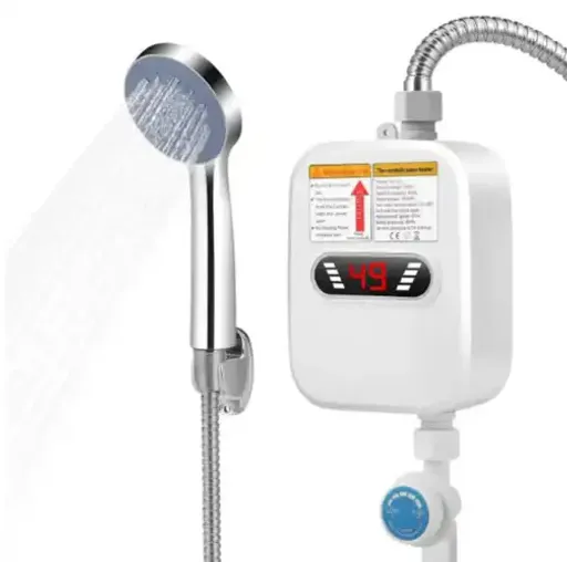 Mini Chauffe-eau Électrique Sans Réservoir – 3500w – Eau Chaude Instantanée – Robinet Avec Écran Numérique thumbnail 3