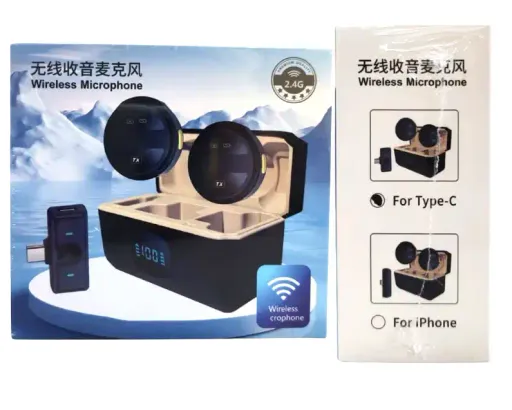 Microphone Sans Fil 3 En 1 Magnétique À Double Réduction De Bruit – Compatible Iphone, Ipad, Type-c & Micro-usb thumbnail 1