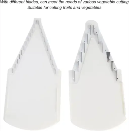 Coupe Légumes Multifonction Blanc – Lame En V En Acier Inoxydable thumbnail 3