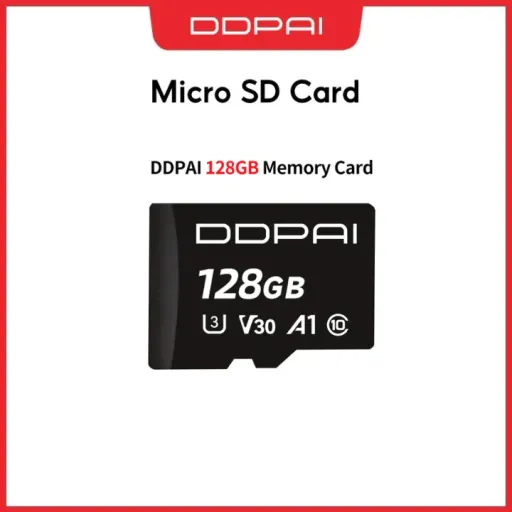 Ddpai Carte Mémoire Microsd 128go – Haute Vitesse U3 V30 A1 Pour Dashcam & 4k thumbnail 1