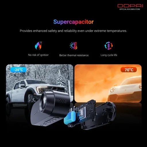 Ddpai N2 Dual 2k Dash Cam – Caméra Voiture Avant & Arrière Avec Super Condensateur Et Nightvis 2.0 thumbnail 1