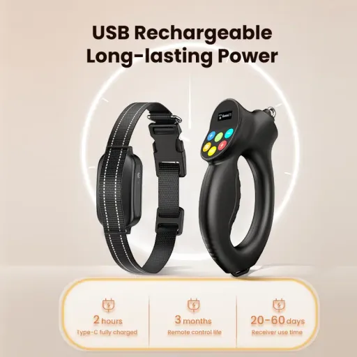 Collier De Dressage Rojeco 500m + Laisse – Télécommande Étanche & Nouvelles Fonctionnalités ! thumbnail 2