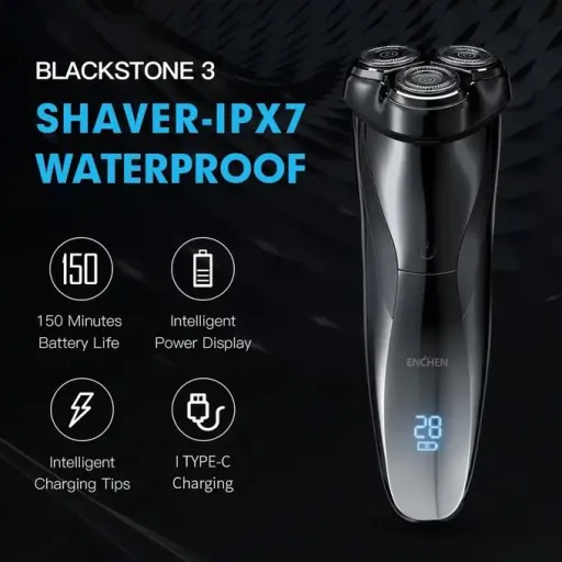 Enchen Blackstone 3 Rasoir Électrique Ipx7 Flottant 3d Étanche Rechargeable thumbnail 2