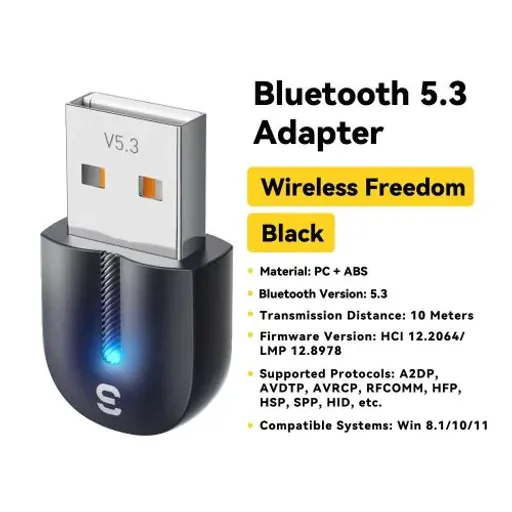 Essager Adaptateur Usb Bluetooth 5.3 – Connectivité Simplifiée Pour Tous Vos Appareils thumbnail 2