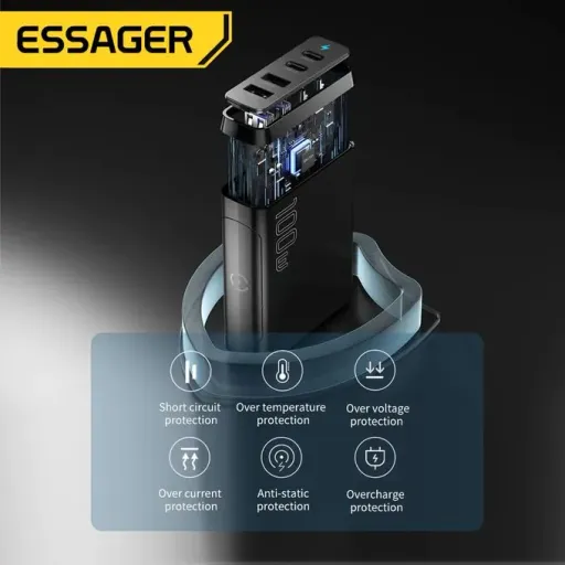 Essager Chargeur Gan De Bureau 100w, Charge Rapide 4 En 1 thumbnail 4