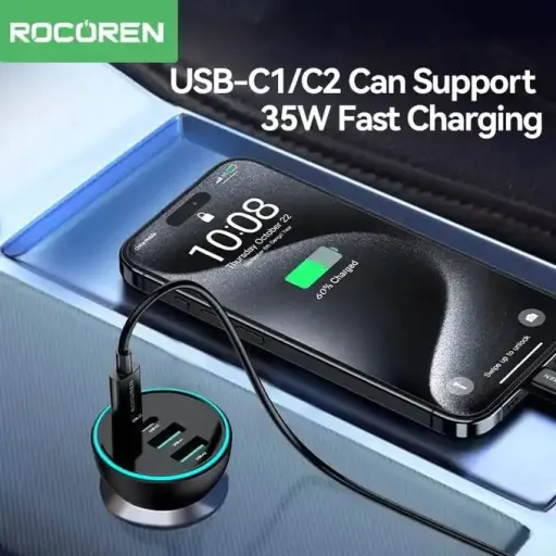Chargeur De Voiture 2c+2a 70w Chargeur Allume-cigare thumbnail 4