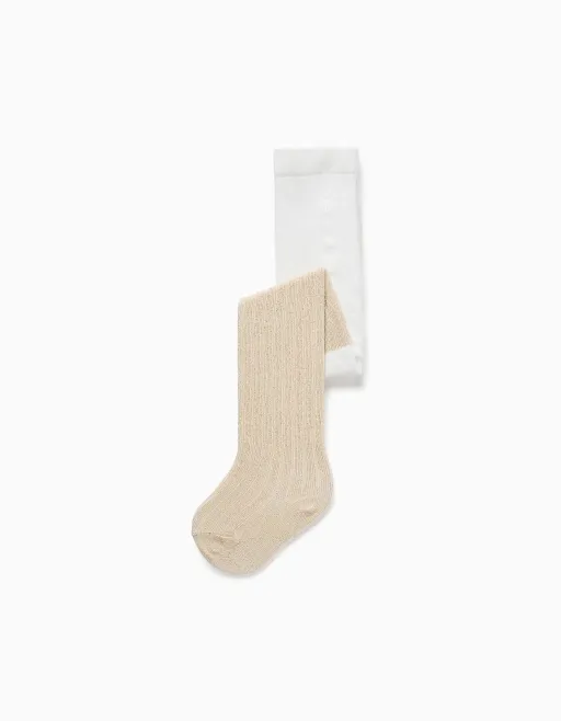 Collants Côtelés Avec Fils De Lurex thumbnail 1