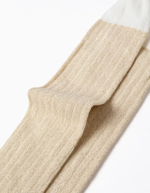 Collants Côtelés Avec Fils De Lurex thumbnail 3