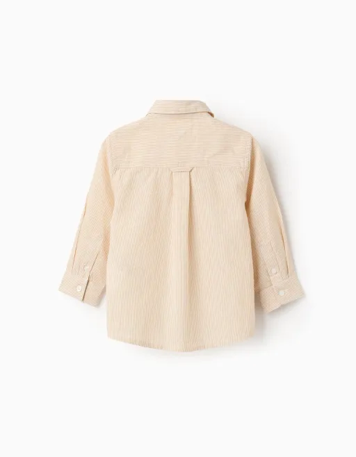 Chemise En Coton À Manches Longues Et Rayures thumbnail 2