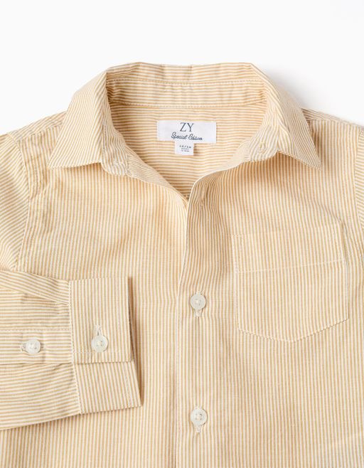 Chemise En Coton À Manches Longues Et Rayures thumbnail 3