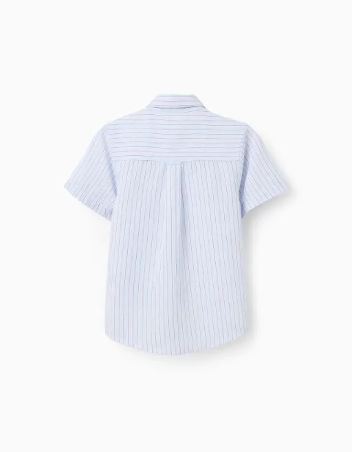 Chemise En Coton À Manches Courtes Et Rayures thumbnail 2