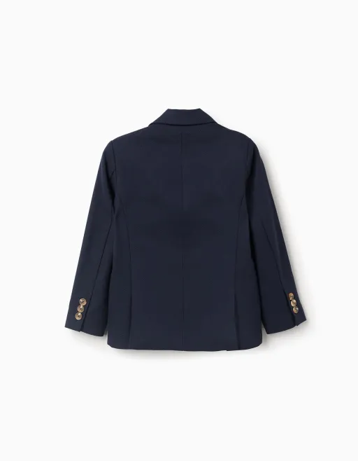 Blazer En Piqué Avec Poches À Rabat thumbnail 3