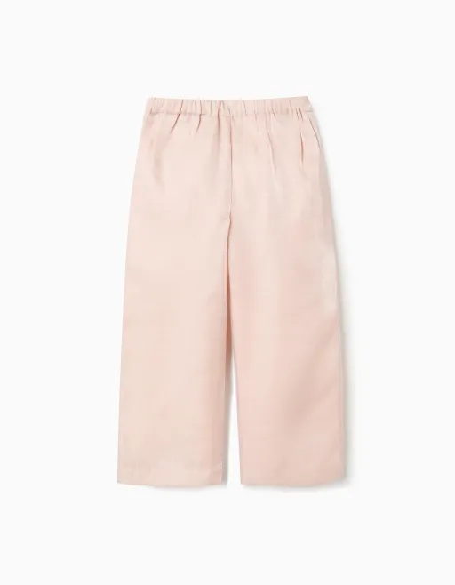 Pantalon Large En Acétate Avec Boutons Décoratifs thumbnail 1