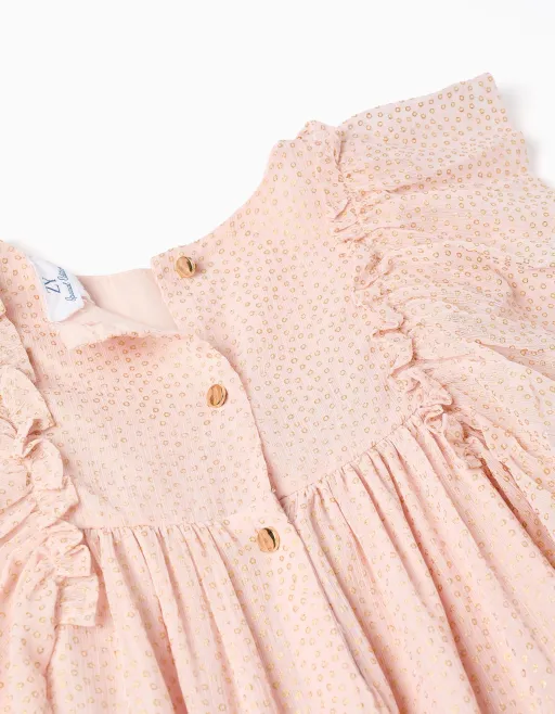 Robe En Crêpe Avec Volants Et Lurex thumbnail 3