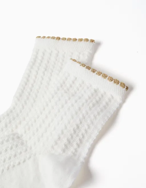 Chaussettes Avec Jacquard Et Lurex thumbnail 2