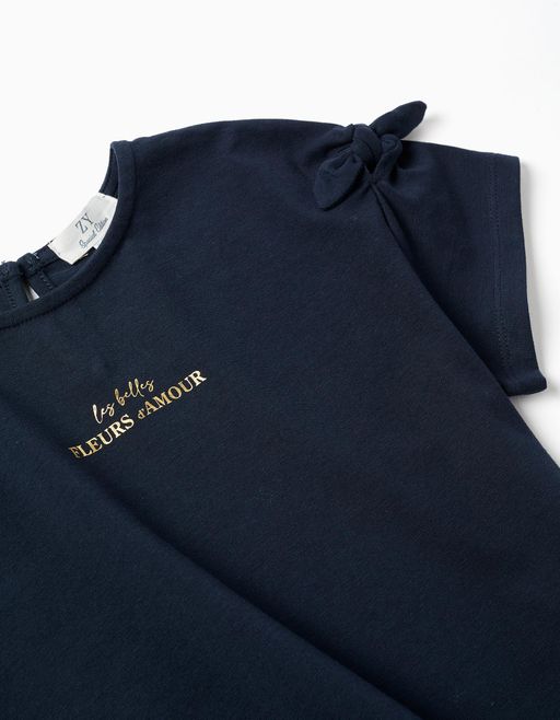 T-shirt Avec Imprimé Et Nœuds Décoratifs thumbnail 3