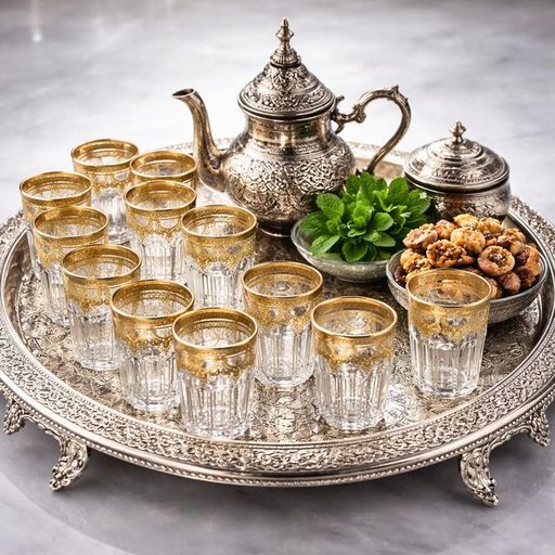 12 Verres De The En Cristal Style Marocain Traditionnels thumbnail 2